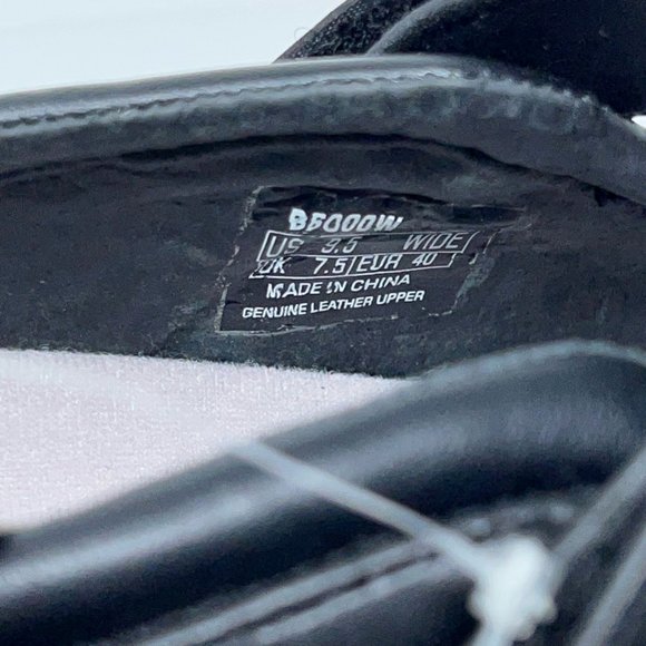 Apex Womens Ambulator Mary Janes Shoes Black Leather Hook & Loop Strap 9.5W New - Picture 12 of 12